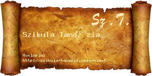 Szikula Tanázia névjegykártya